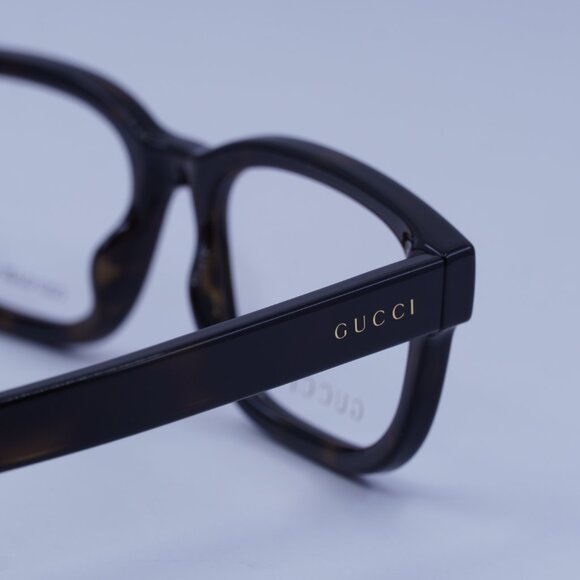 Gucci GG1584O 002 Eyeglasses Dark Havana 53mm Square Frame - Picture 5 of 10